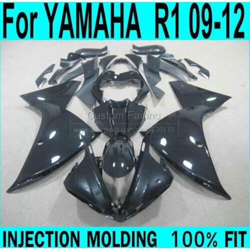 Kits For YAMAHA R1 2009-2015 year model Fairings ( Glossy black ) 09 Injection Fairing kit XP48
