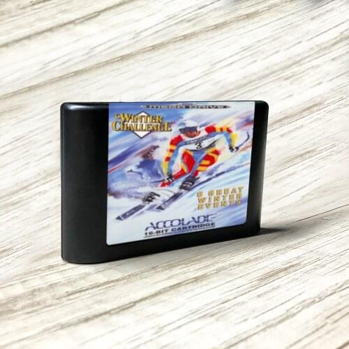 Winter Challenge - EUR Label Flashkit MD Electroless Gold PCB Card for Sega Genesis Megadrive Video Game Console