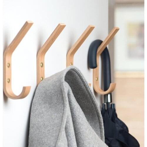 Creative Hooks Hanger Wooden Wall Mounted Key Holder Cloud Shape Door Hooks Wall Hooks Multi Functional Hook Wall Decoration
