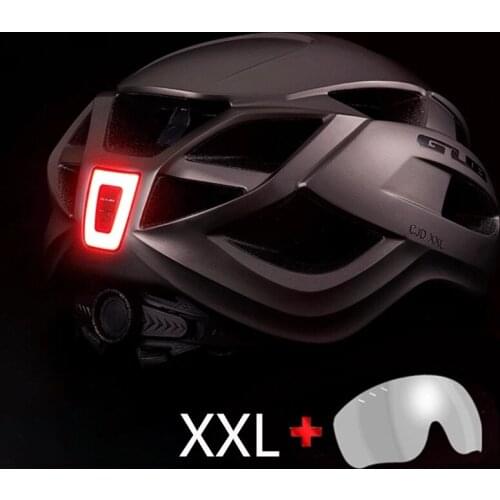 New Cycling Helmet With LED Light USB Rechargeable Intergrally-Molded MTB Road Bike Helmet men woman XXL 58-65CM Safety Cap