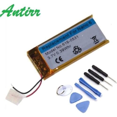 Brand New 3.7V Li-ion Battery Replacement 330mAh for iPod Nano 6 6th Gen 8GB 16GB with Tools