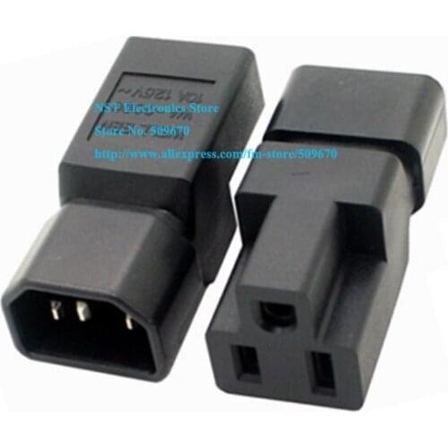 PDU PSU USP Power Adapter, IEC 320 C14 Male To Nema 5-15R Female Adapter, IEC Male to US Female Adapter/Free DHL Shipping/100PCS