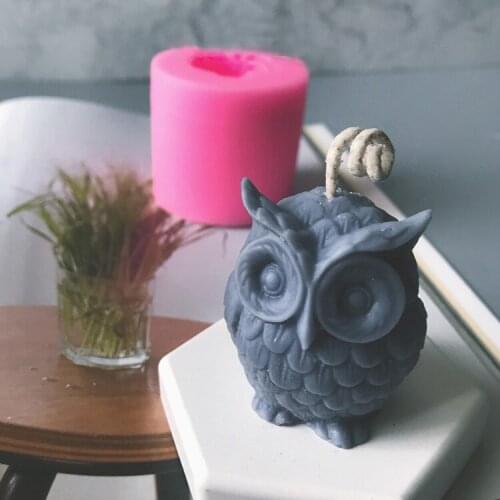 Owl Silicone Material Handmade Candle Mold DIY 3D Owl Mould Candle Making Supplies mold Home Decoration