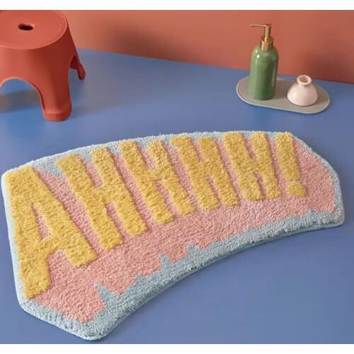 Special Curved Absorbent Floor Mat for Shower Room Bathroom Toilet Bathtub Non-slip Foot Mat Household Entry Cake Door Mat