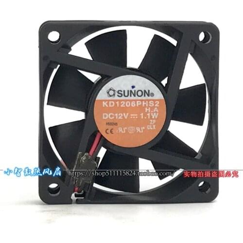 Ultra-quiet exhaust chassis power fan KD1206PHS2 12V 1.1W 6CM 6015