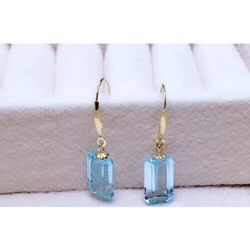 Topaz Ring Natural And Real Topaz Earring 925 sterling silver Fine jewelry Topaz Earring