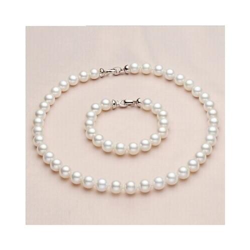 Eternal wedding Women Gift word 925 Sterling real Deep gift mother of Pearl Bead Necklace Bracelet collocation to long ne