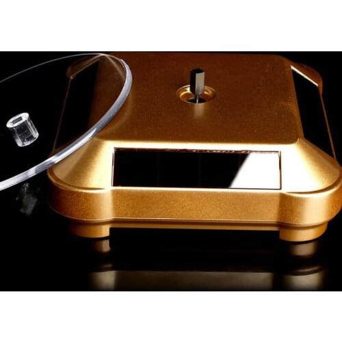 Solar Showcase 360 Automatic Rotating Turntable Jewelry Organizer Necklace Bracelet Watch Phone Display Stand d88