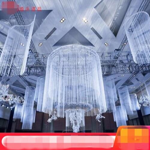 Upscale Wedding Ceiling S-shaped Line Curtain Hanging Road Lead Decoration for the hitch Party Props Supplies
