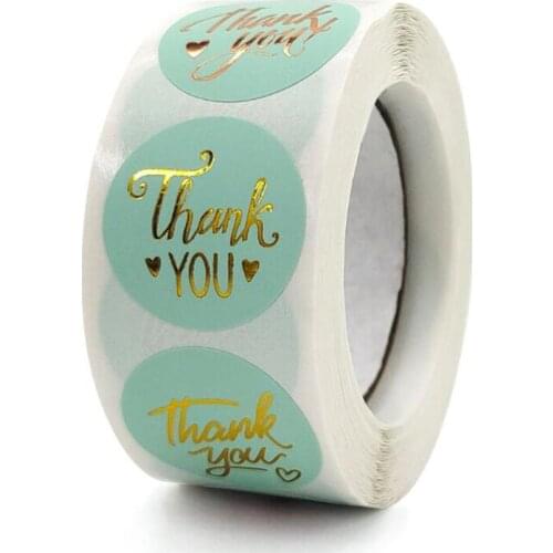 Gold Sliver Adhesive Custom Labels Thank You Stickers for Kids Seal Paper Scrapbook Stationery Small Business Supplies 100PCS