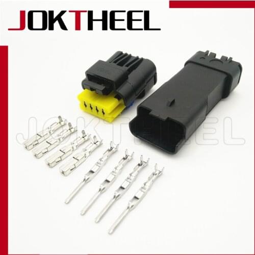 1/5/10/20 kit 211PL042S0049 211PC042S8021 4 pin way male female waterproof FCI electric plug joint cable automotive connectors