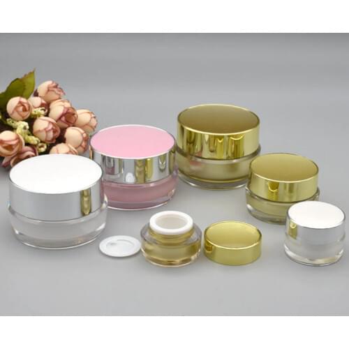 10/15/20/30g Acrylic Jar Bottle For Cosmetic Face Cream Cleanser Toner Emulsion,Container for Cosmetics Packaging F165