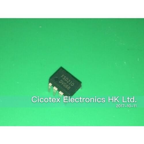10pcs FSD210 DIP7 IC SWIT PWM GREEN UVLO HV 7DIP FSD210M FSD-210 FSD-210M