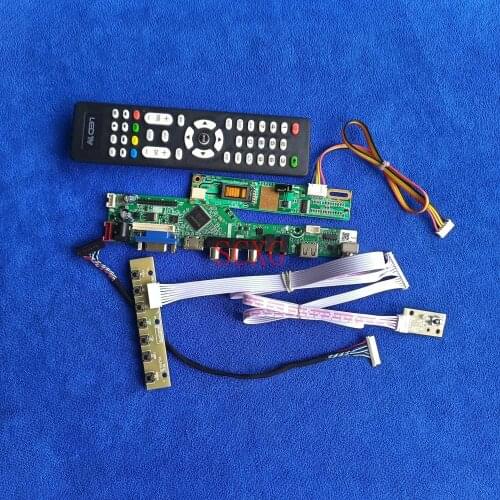 20Pin LVDS HDMI-compatible USB VGA Analog signal Fit LT141X2/LTN141X7/LTN141X8 Screen controller driver board 1024*768 1CCFL Kit