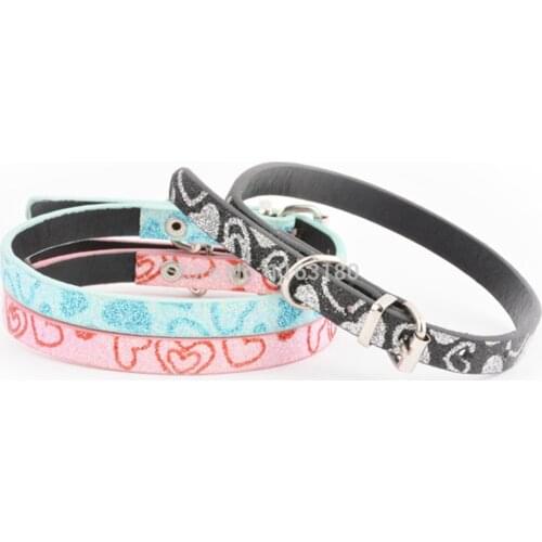 36pcs/lot Puppy Dog Cat Collar PU Leather Kitten Puppy Collars Cat Neck Strap Chihuahua Pet Supplies
