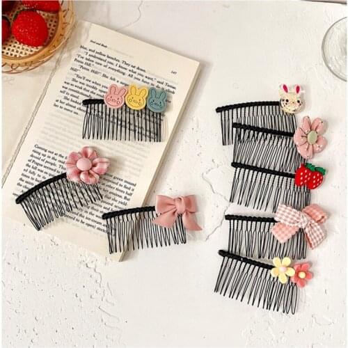 3/5 Pcs/Set Children Cute Cartoon Flower Bow Hair Combs Hairpins Girls Lovely Acrylic Hair Clips Kids Fashion Hair Accessories