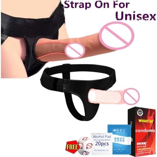 Double Penis Realistic Dildos Strapon Females Masturbation Vibrator Sex Toys Adult Erotic for Women Men Lesbian Sex Shop