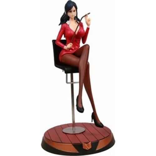 One Piece 32CM Sitting Posture Uniform Nico Robin Statue Gift Decoration PVC Action Figure Collection Model Toys WITH BOX Z25