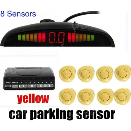 Hot sale Car Parking Sensor Kit with LED monitor Display 8 Sensors12V 9 Colors available Reverse Assistance Backup Radar System