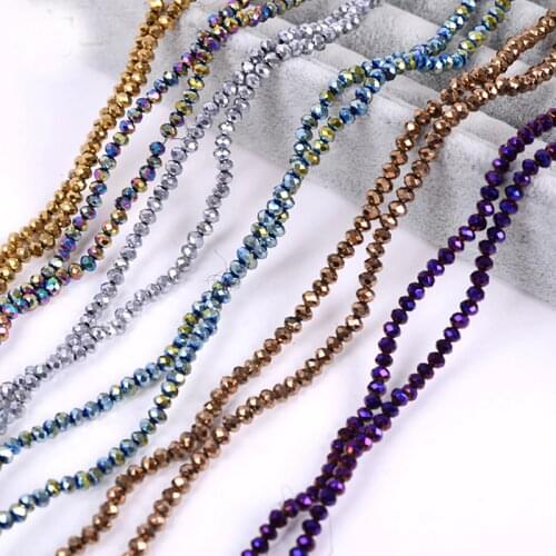 BEAUCHAMP 4*3mm Crystal Czech Beads Rondelle Jewelry Findings Tassel Making Spacer Earrings Dangle Bracelet Necklace Accessories