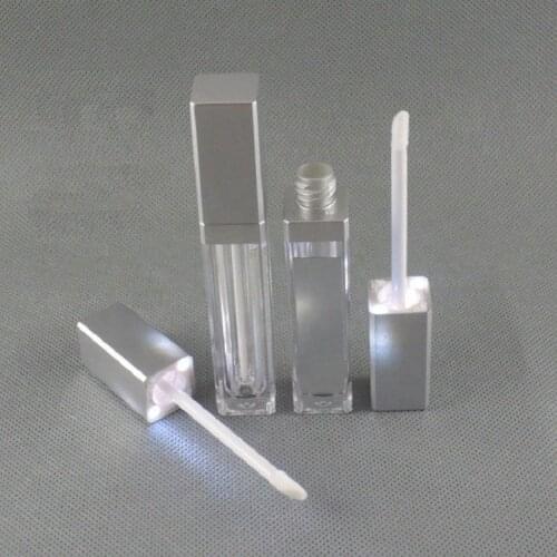 Customize Bottles 7ml Low MOQ Private Label Custom Logo Makeup Led Lipgloss Lipstick Tube with Mirror Square Containers