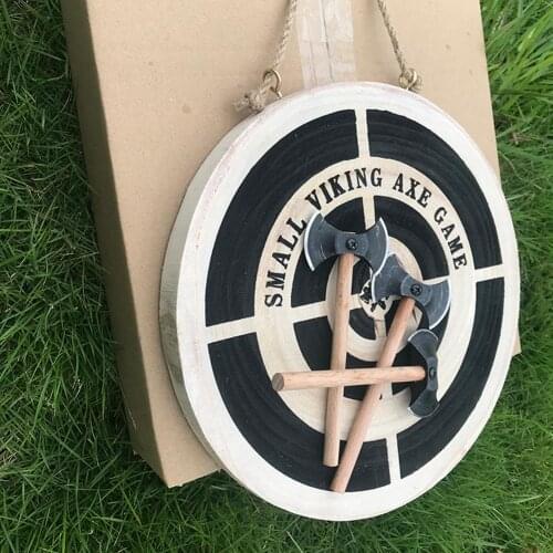 Throwing Axe Target Game Set Dart Board Game Toy Set The Small Viking Axe Game Wooden Target Board Set For Kids