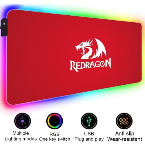 Reddrgon Mousepad Rgb Mouse Pad Gamer Backlit Mat Computer Desk Mause Pad Gaming Accessories Large Mouse Mats Xxl Diy Mice Mat