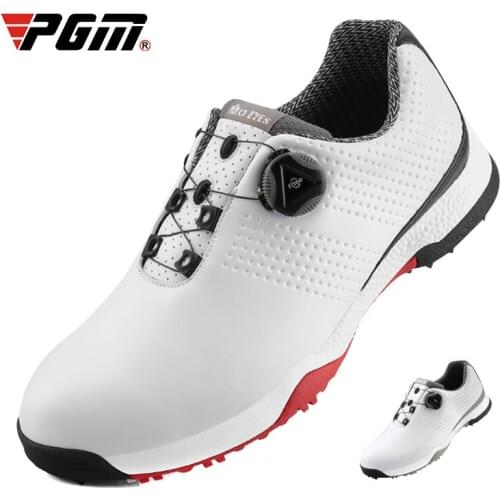 Mens Waterproof Golf Shoes Spikes Nail Anti-Skid Training Golf Sneakers Lightweight Comfortable Sports Shoes D0798