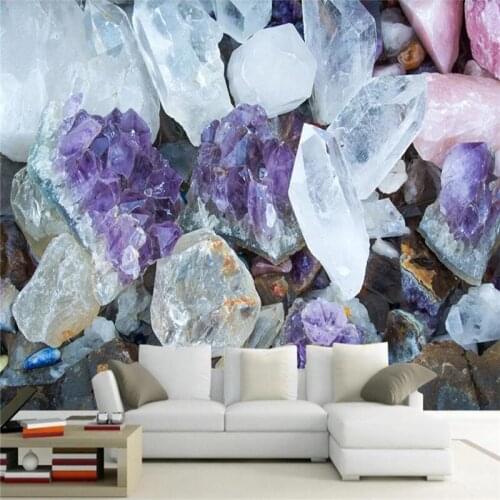 3d Wallpaper Living Room Classic 3d Wallpaper HD Beautiful Nordic Crystal Stone Background Wall Decorative 3d Mural Wallpaper