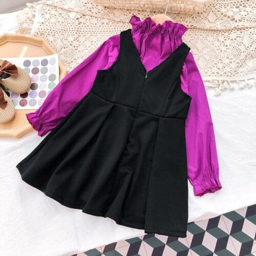 2020 Autumn Casual Solid Clothes Long Sleeve Girls Clothes High Quality Fashion Kids Clothes