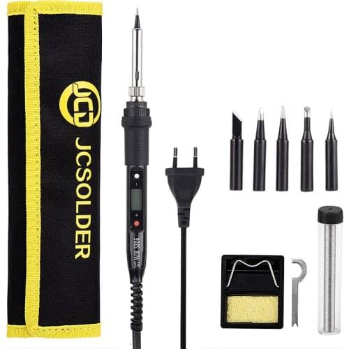 JCD 80W Electric Soldering Iron LCD Digital Display Adjustable Temperature 220V/110V Solder Station Welding RepairTool Kit 908S