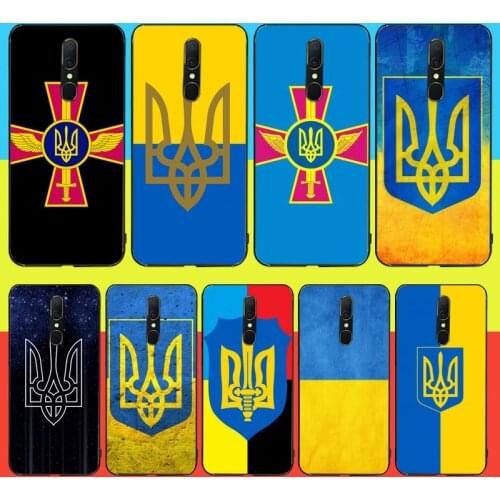 PENGHUWAN Ukraine Flag DIY Painted Bling Phone Case For Oppo A5 A9 2020 A11x A71 A73S A1K A83 case
