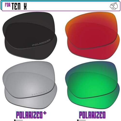 EZReplace Polarized Replacement Lenses for - Oakley Ten X Sunglasses - BkSrP Plus-RedGreenP
