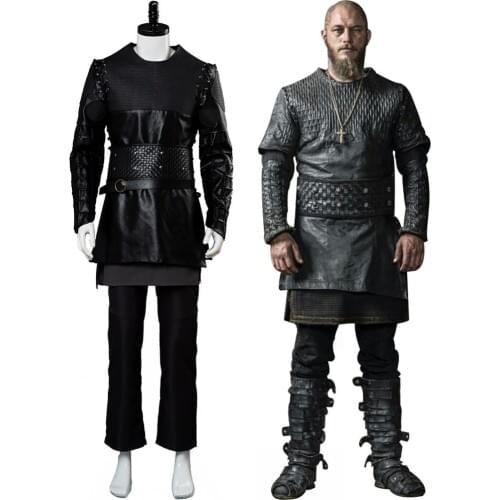 Vikings Ragnar Lothbrok Cosplay Costume Adult Men Ragnar Lothbrok Vikings Costume Full Suit Uniform Halloween Costumes