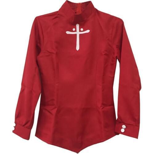 2021 Fate Stay Night Rin Tohsaka Cosplay Costume Women Red Top Skirt Halloween Outfit Only Top