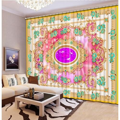 Modern europea curtains blackout pattern curtains for living room bedroom curtains 3d window curtains bedroom-decoration