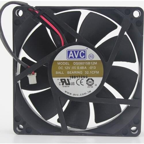 Spot DS08015B12M 8015 12V 0.48A 8cm 2 thread double ball air volume fan