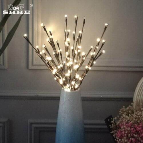 Led Willow Tree Branch Lights 50CM 100Leds Floral Twig Fairy String Light Branches Led Decoration Holiday Lighting