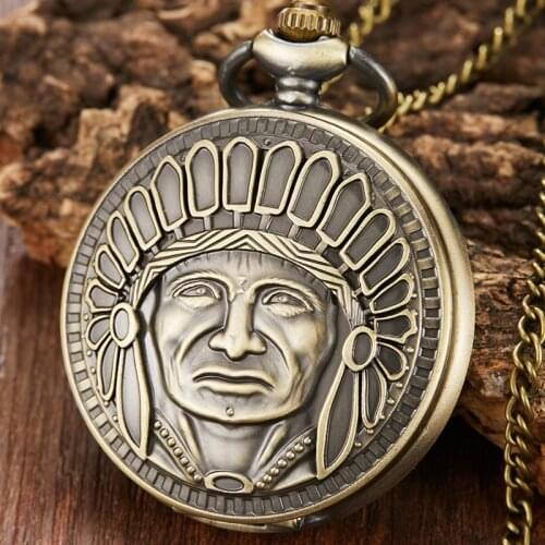 Gorben Vintage Bronze Fullmetal Alchemist Steampunk Ahkin Avatar Quartz Pocket Watch Men Women Necklace Watch For FOB Chain