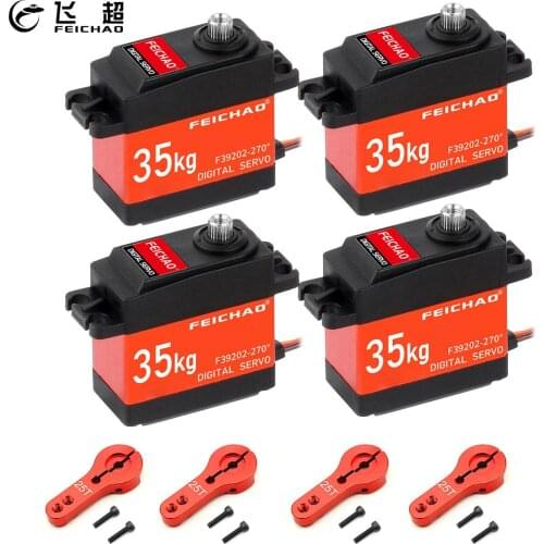Waterproof Servo 35kg Coreless Servo 180 270 360 Degree Large Torque Digital Aluminium Metal Gears 25T Arm For Quadcopter Car