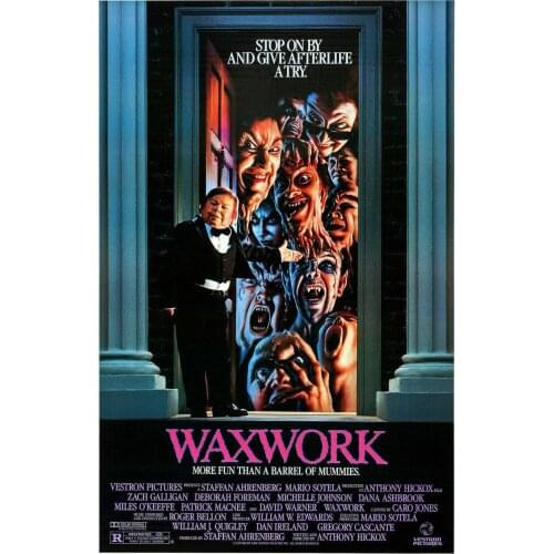 WAXWORK Movie Horror Retro Film Silk Fabric Wall Poster Art Decor Sticker Bright