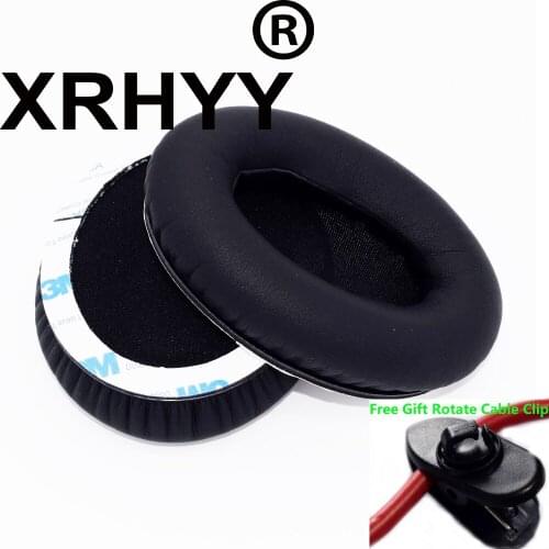 XRHYY Replacement Earpad Ear Cushions For Audio-Technica ATH-ANC7 ANC7B ANC9 ANC27 ANC29 Headphones + Free Rotate Cable Clip