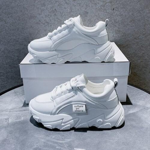 Womens Vulcanize Shoes Platform Chunky Sneakers Brown Sports Shoes Comfort Casual Sneaker Women Walking Shoes Flat for Women