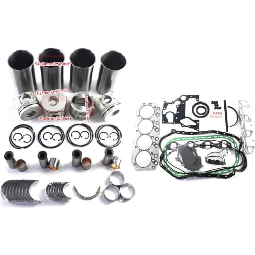 4JG1 4JG1T Engine Overhaul Rebuild Kit For Isuzu Hitachi Takeuchi Case Excavator Mustang Excavator