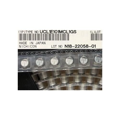 50PCS UCL1E101MCL1GS 25V100UF 6.3X7.7 Low resistance SMD electrolytic capacitor 100UF 25V