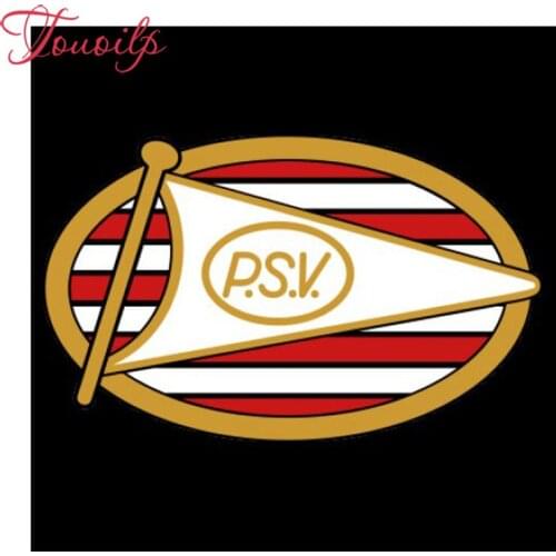 5D diy diamond embroidery cross full square&round drill 5d diy Football team logo PSV 5D diamond painting mosaic home decoration