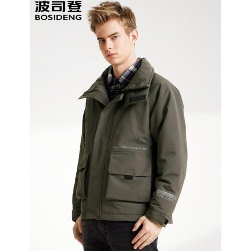 Bosideng Mens Safari Style Down Jacket Warm Winter Coat B90141565DS