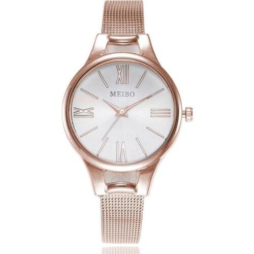 Women Watch New Brand Casual Roman Digital Clock Fashion Rose Gold Stainless Steel Quartz Watch Clock Gift Hot Sale Hodinky