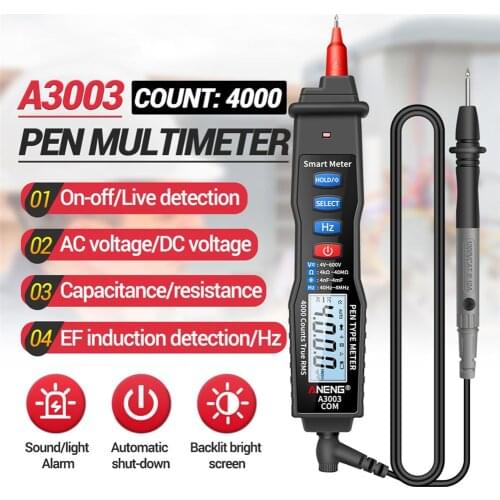 A3003 Digital Multimeter Pen Type Meter 4000 Counts Voltage Resistance Capacitance Hz Tester Detector Tool