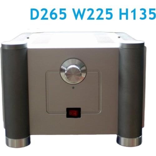 Size D265 W225 H135 Double Layer All Aluminum Class A Case Preamp Power Amplifier Chassis DIY Aluminum Box WA25
